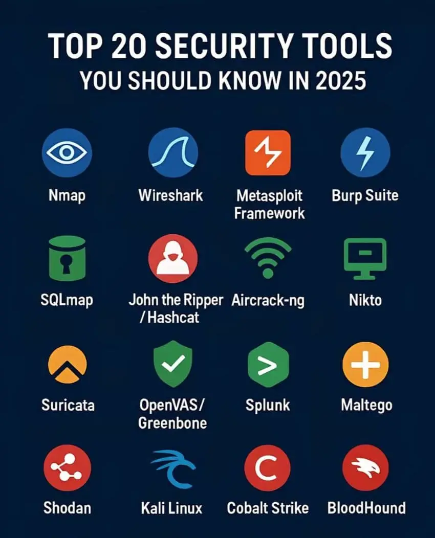 20 Cybersecurity Tools for 2025