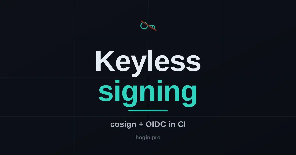 Keyless image signing: Sigstore and cosign in CI