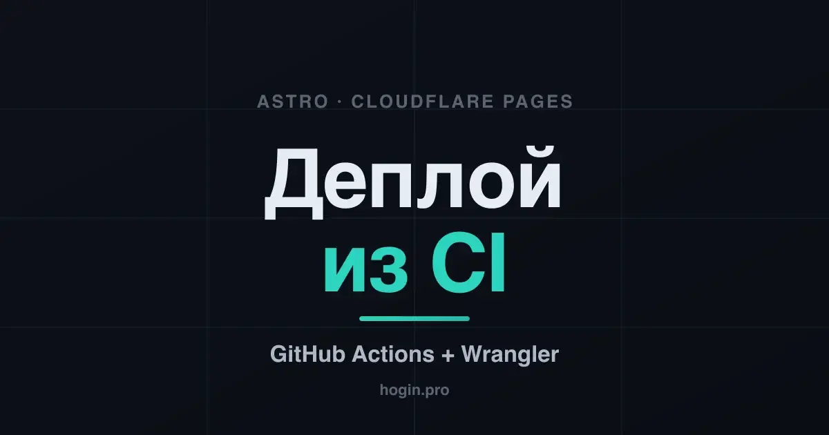 Деплой Astro на Cloudflare Pages: Git-интеграция и GitHub CI/CD