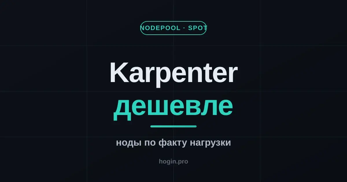 Karpenter: ноды по требованию и счёт за кластер вдвое меньше