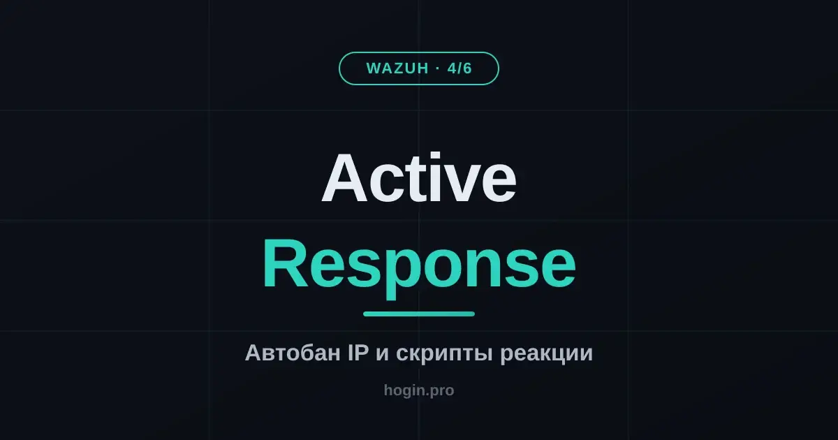 Wazuh Active Response: автоматически банить, изолировать и реагировать на инциденты (часть 4/6)